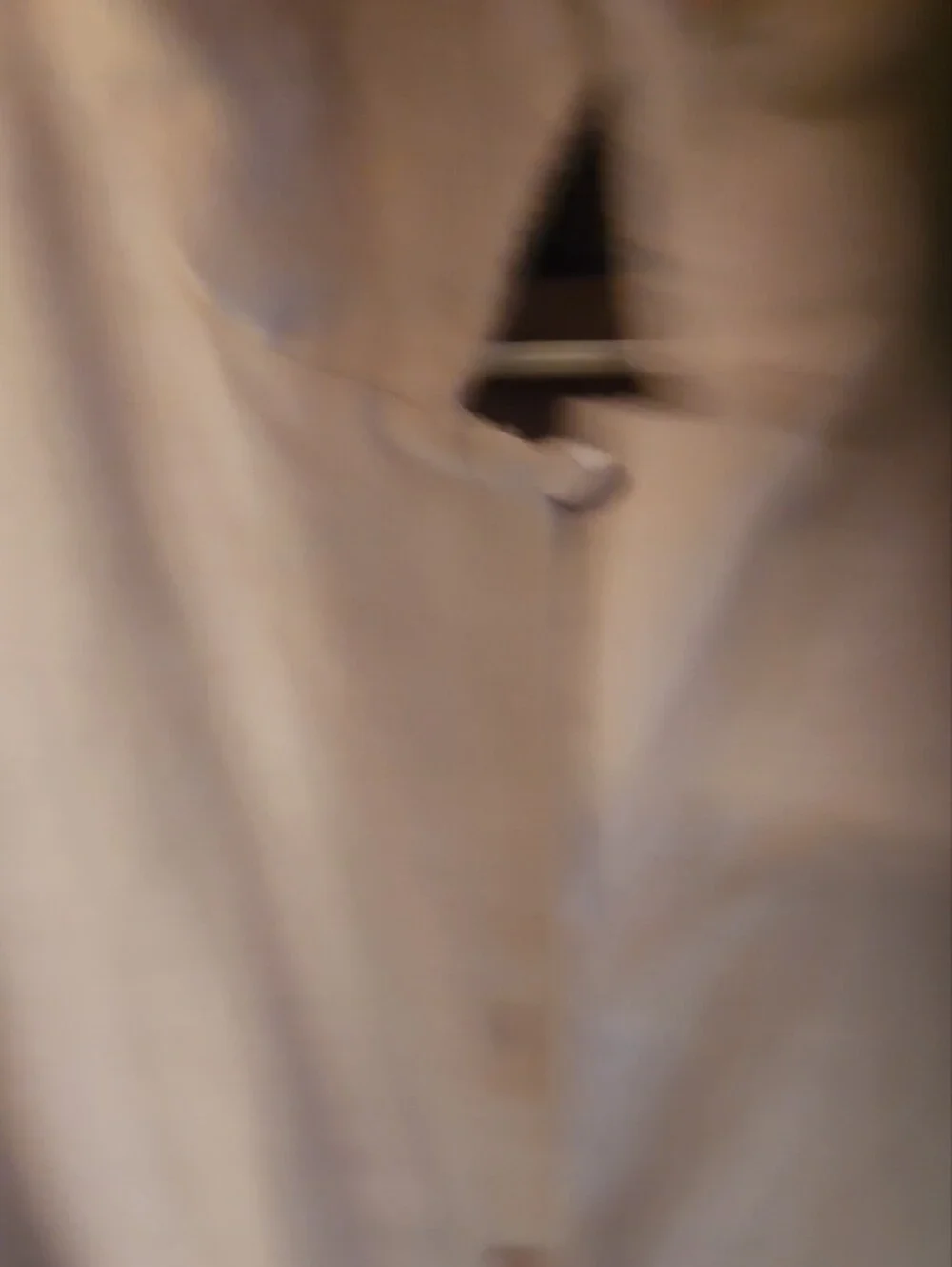 Jordan L Relaxed Velvet Feel Button-Up Shirt in Light Beige